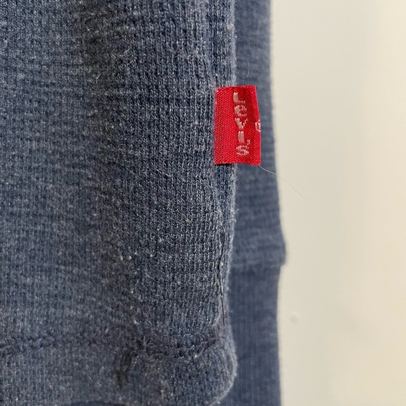 Levi Strauss Long Sleeve Thermal Shirt Mens Size XL Navy Blue - Picture 3 of 10